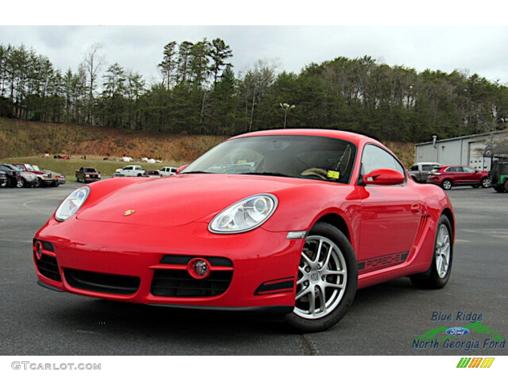 Carmon Red Metallic Porsche Cayman