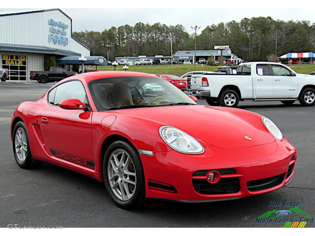 2007 Cayman  - Carmon Red Metallic / Sand Beige photo #7