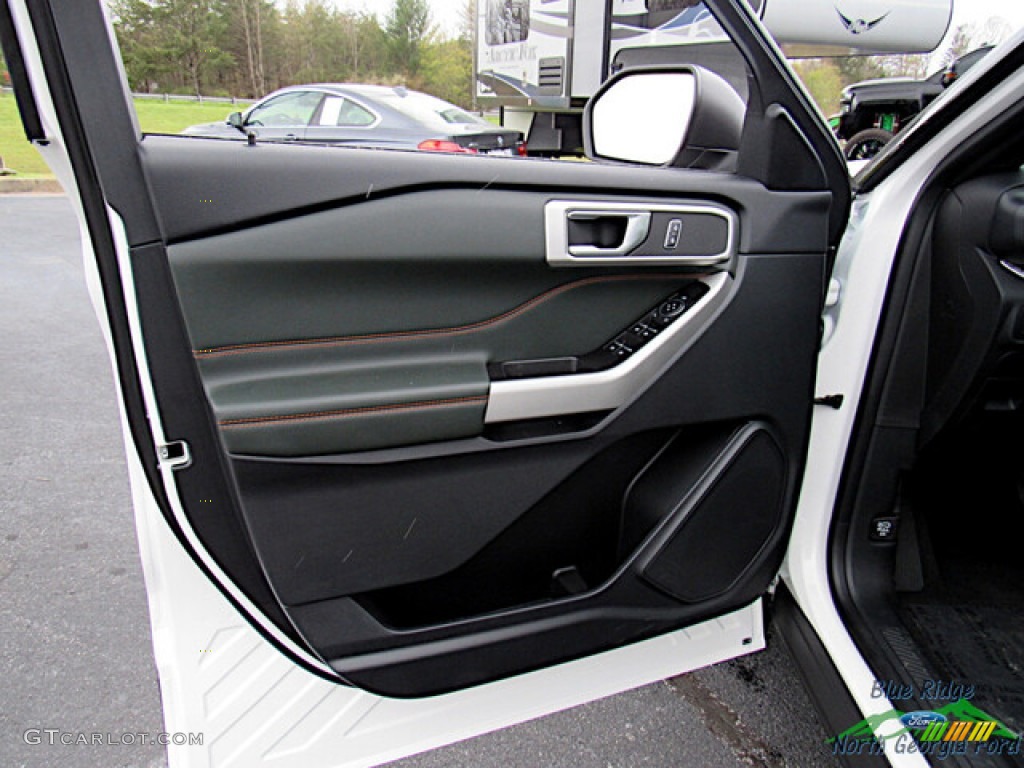2022 Ford Explorer Timberline 4WD Deep Cypress Door Panel Photo #144061641