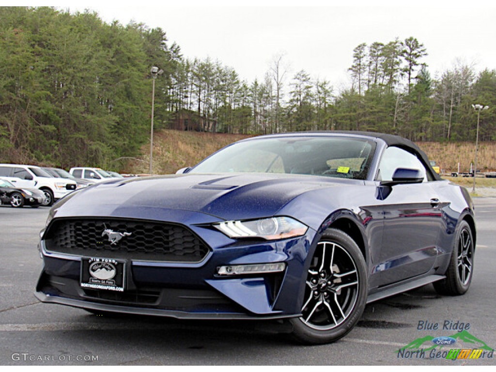 2018 Mustang EcoBoost Premium Convertible - Kona Blue / Ebony photo #1