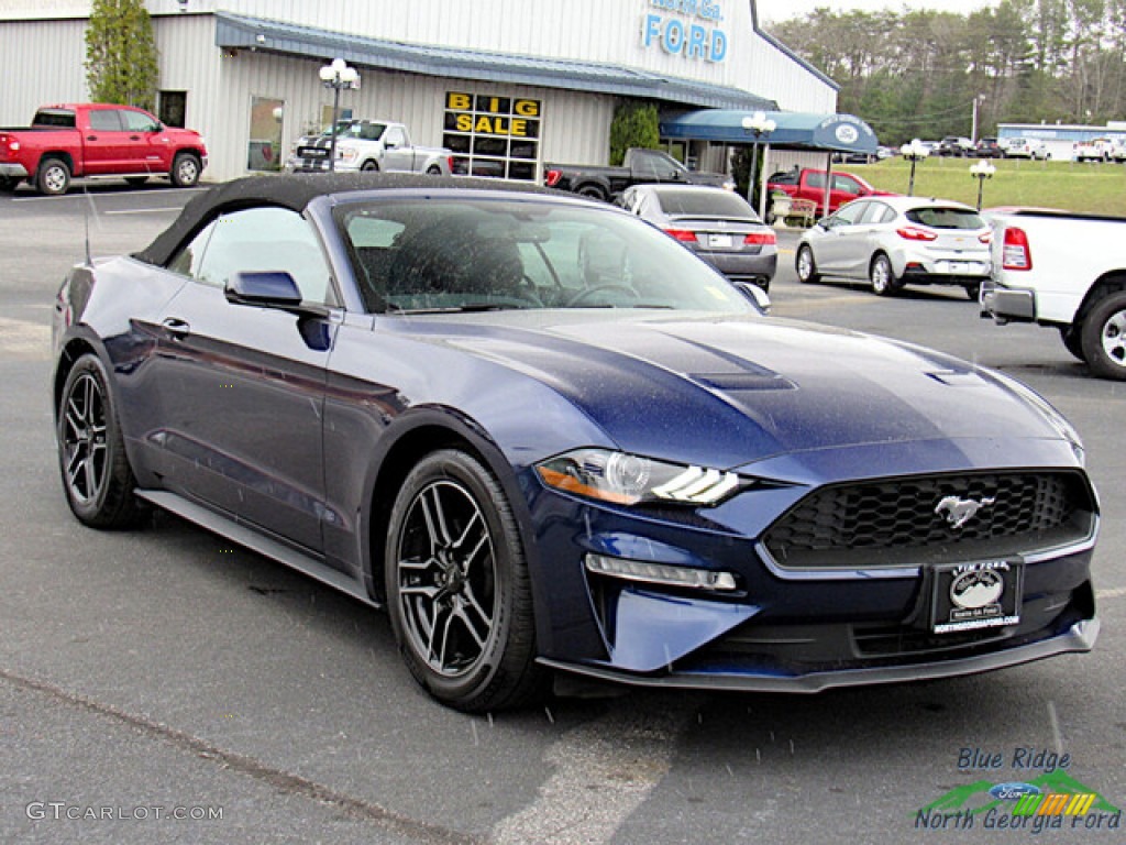 2018 Mustang EcoBoost Premium Convertible - Kona Blue / Ebony photo #7