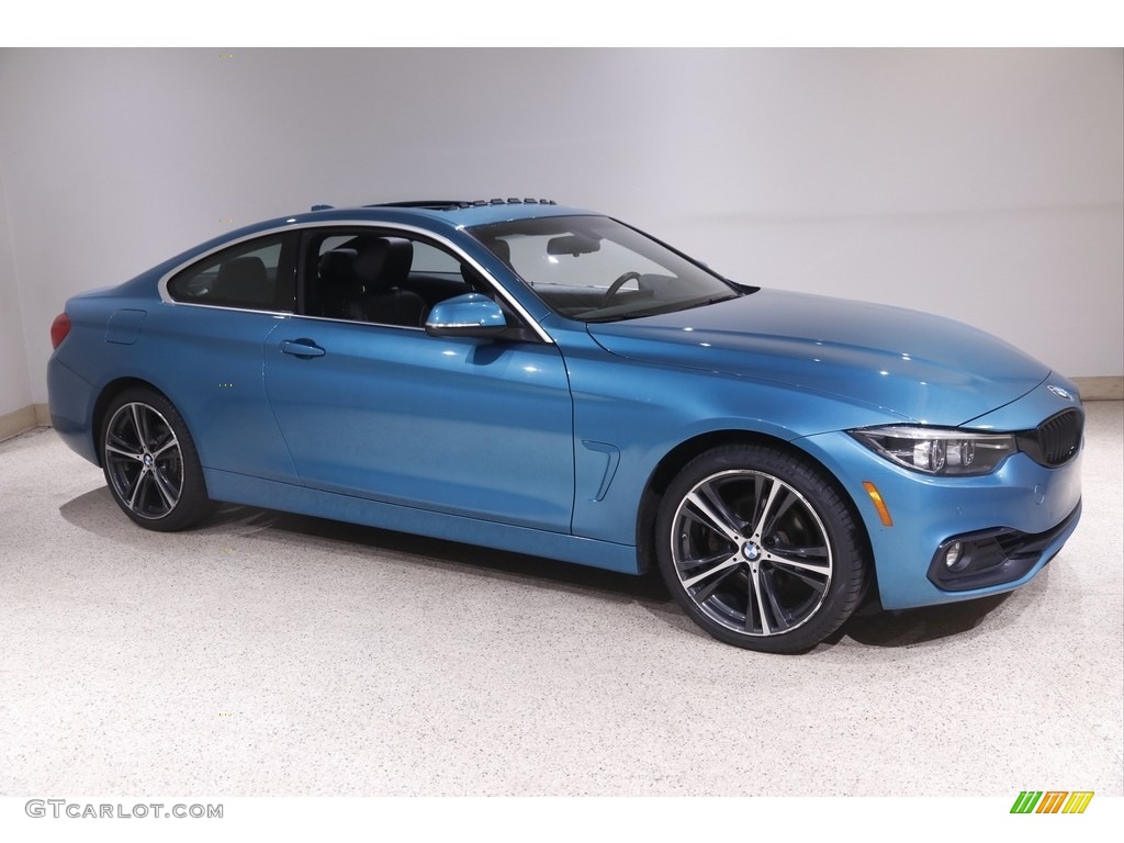 2018 4 Series 430i xDrive Coupe - Snapper Rocks Blue Metallic / Black photo #1