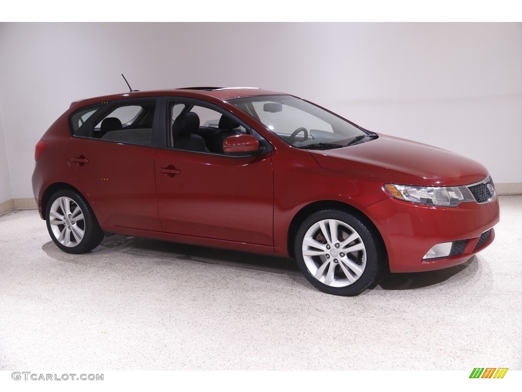 Spicy Red 2011 Kia Forte SX 5 Door Exterior Photo #144062580