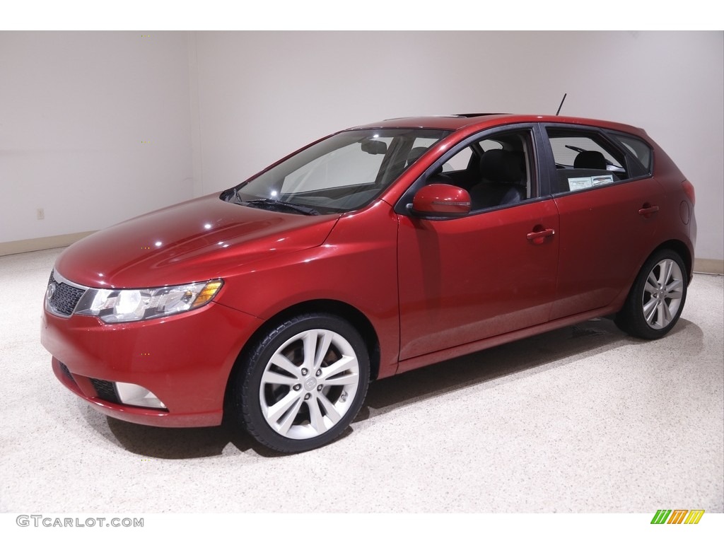 Spicy Red 2011 Kia Forte SX 5 Door Exterior Photo #144062614