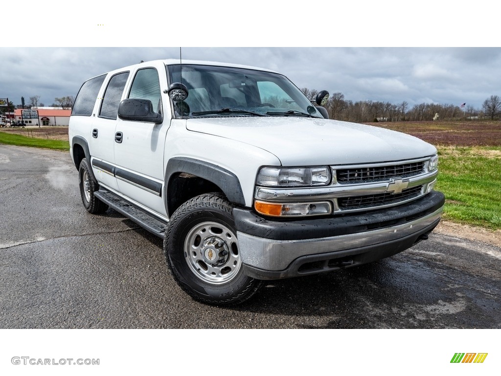 2002 Suburban 2500 LS 4x4 - Summit White / Graphite/Medium Gray photo #1