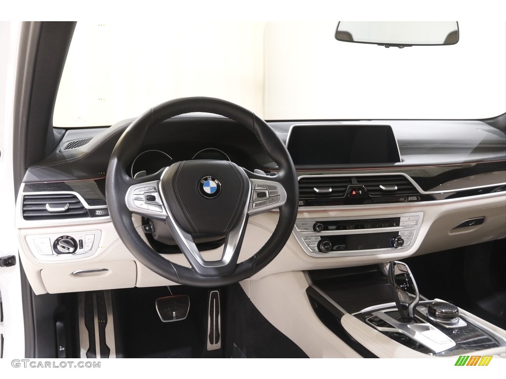 2019 7 Series 740i xDrive Sedan - Mineral White Metallic / Ivory White photo #6