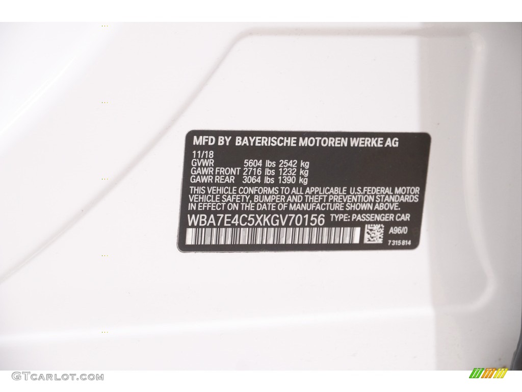 2019 7 Series 740i xDrive Sedan - Mineral White Metallic / Ivory White photo #24