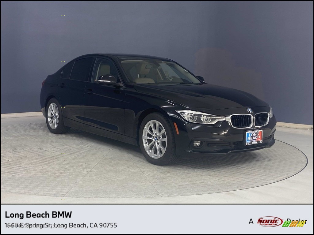 2018 3 Series 320i Sedan - Jet Black / Venetian Beige photo #1