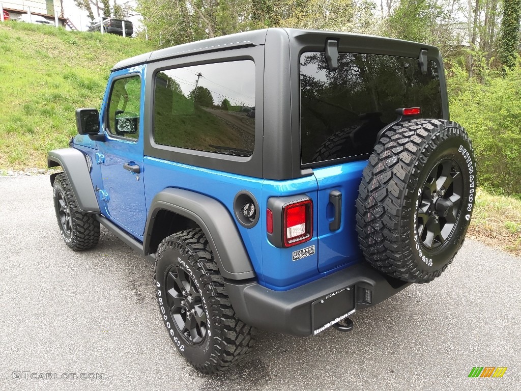 2022 Wrangler Willys 4x4 - Hydro Blue Pearl / Black photo #8