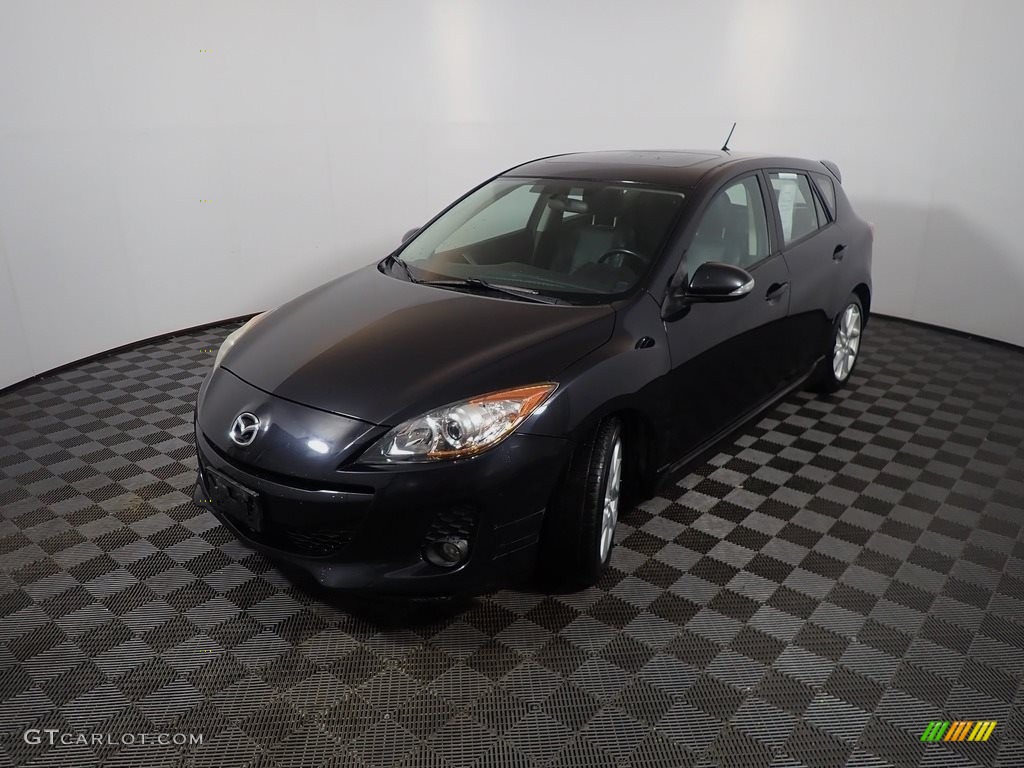 2012 MAZDA3 s Grand Touring 5 Door - Black Mica / Black photo #8