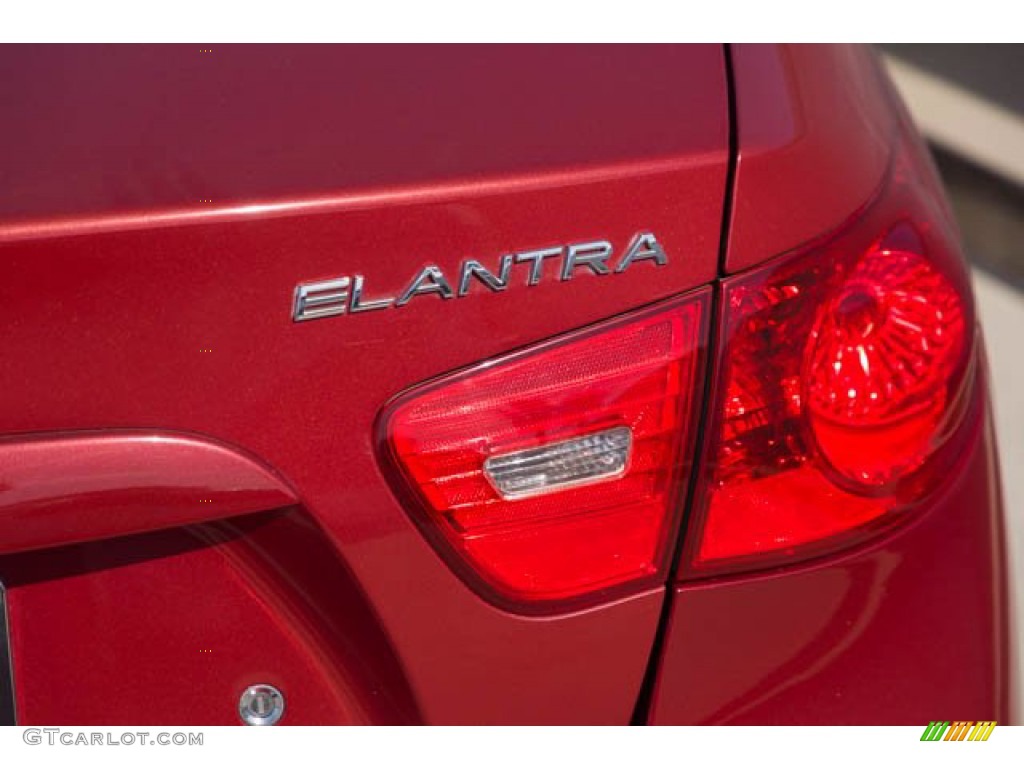 2009 Elantra SE Sedan - Apple Red Pearl / Black photo #11