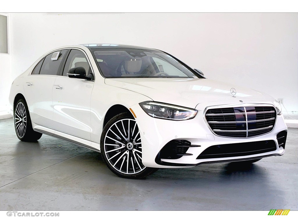 Diamond White Metallic 2022 Mercedes-Benz S 580 4Matic Sedan Exterior Photo #144078596