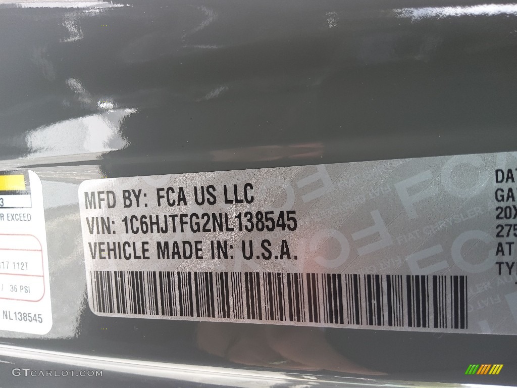 2022 Gladiator High Altitude 4x4 - Sting-Gray / Black photo #31