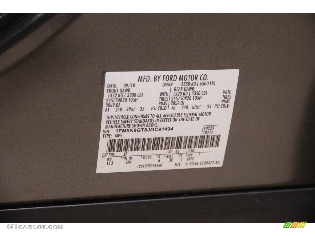 2018 Explorer Sport 4WD - Magnetic Metallic / Ebony Black photo #24
