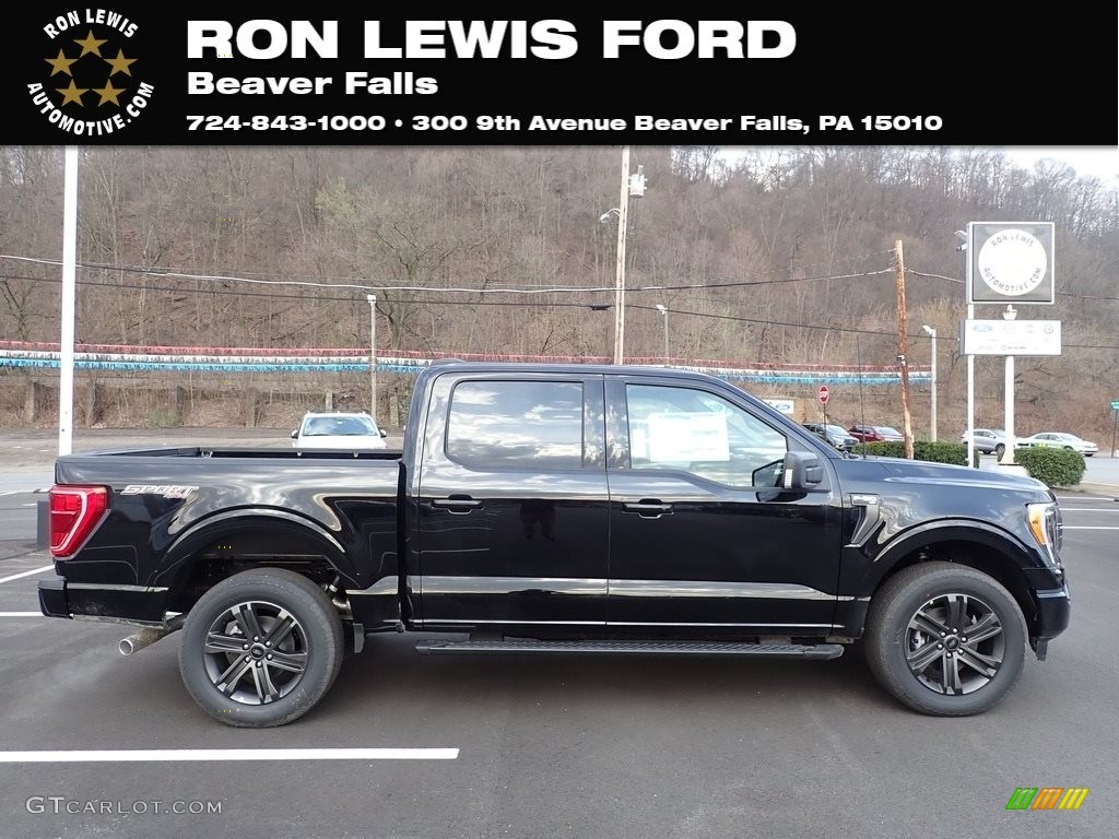 2022 F150 XLT SuperCrew 4x4 - Agate Black Metallic / Medium Dark Slate photo #1