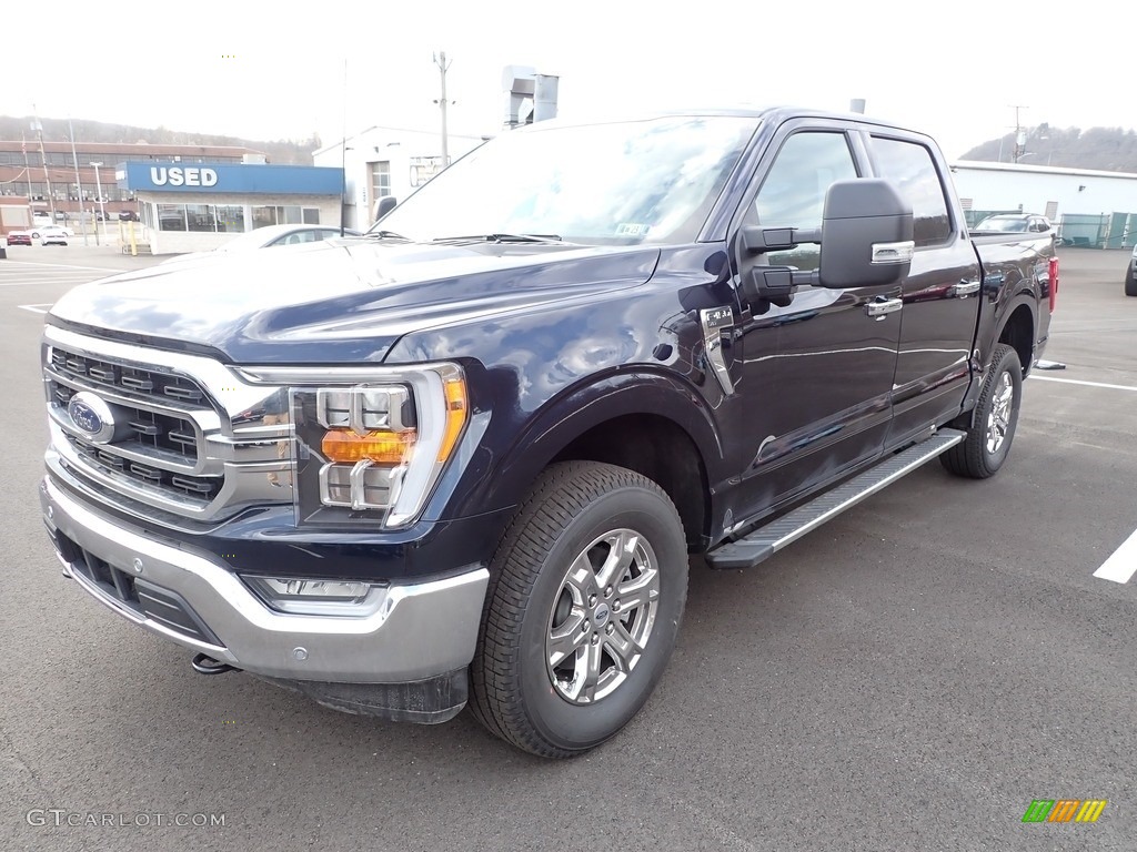 2022 F150 XLT SuperCrew 4x4 - Antimatter Blue Metallic / Medium Dark Slate photo #4