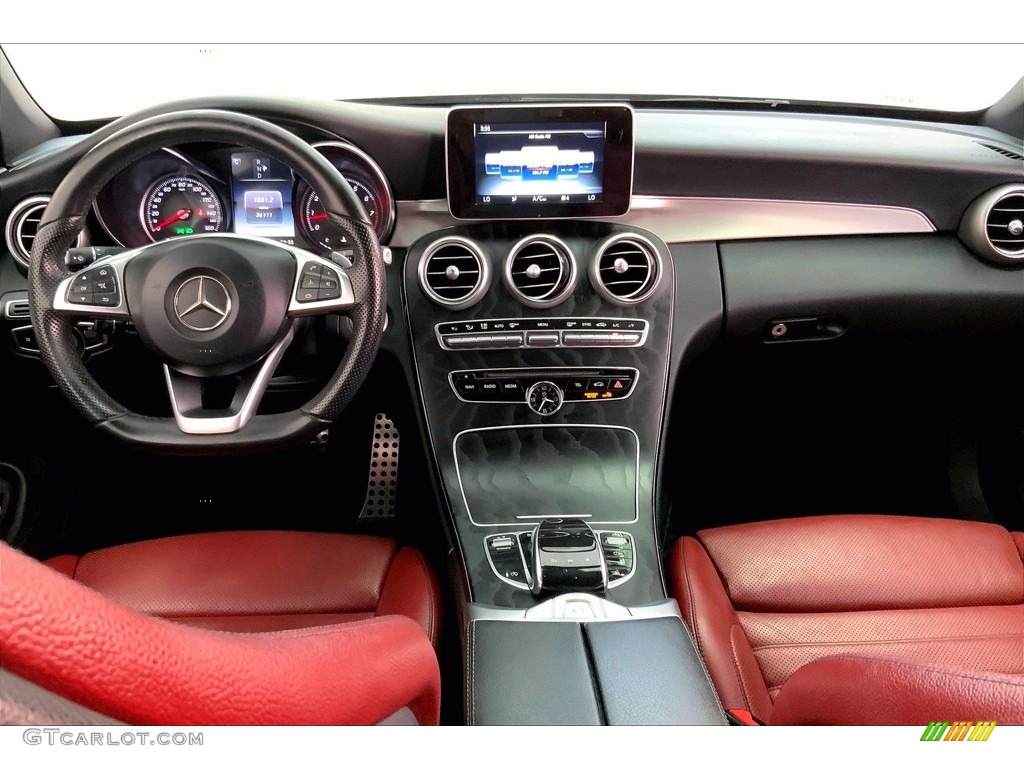 2018 Mercedes-Benz C 300 Cabriolet Cranberry Red/Black Dashboard Photo #144080117