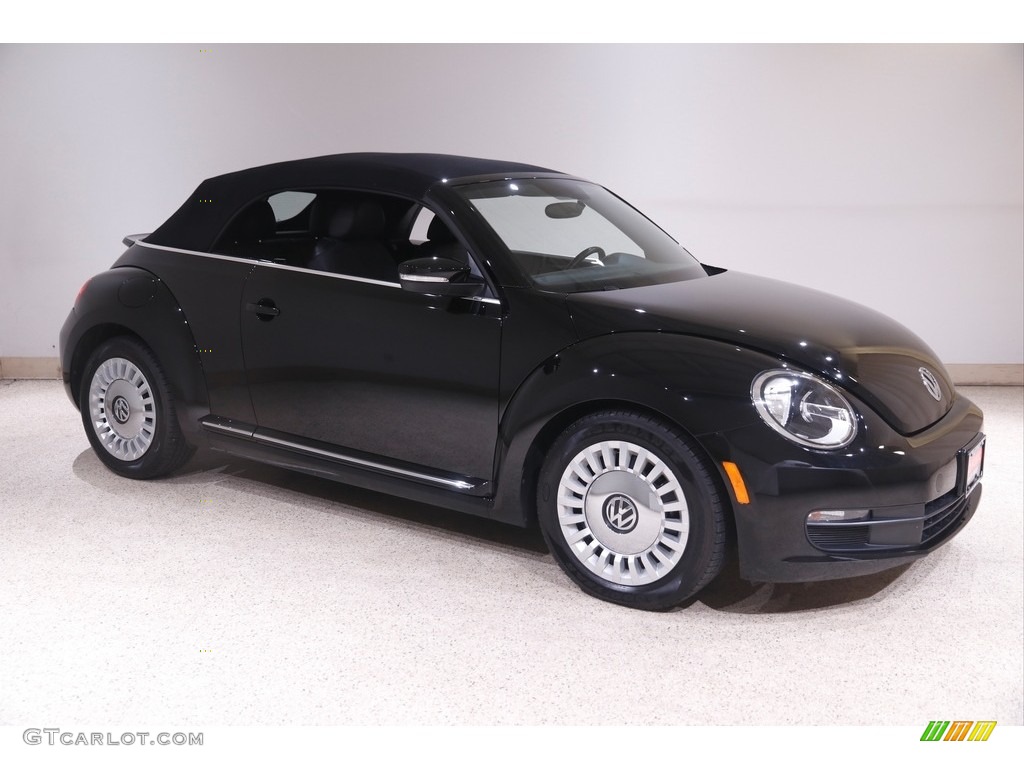 Black 2015 Volkswagen Beetle 1.8T Convertible Exterior Photo #144080372