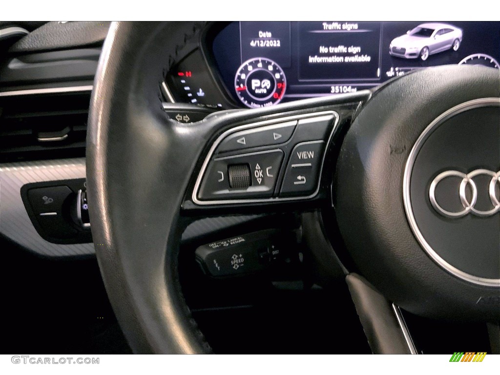 2018 Audi A5 Sportback Prestige quattro Black Steering Wheel Photo #144081062