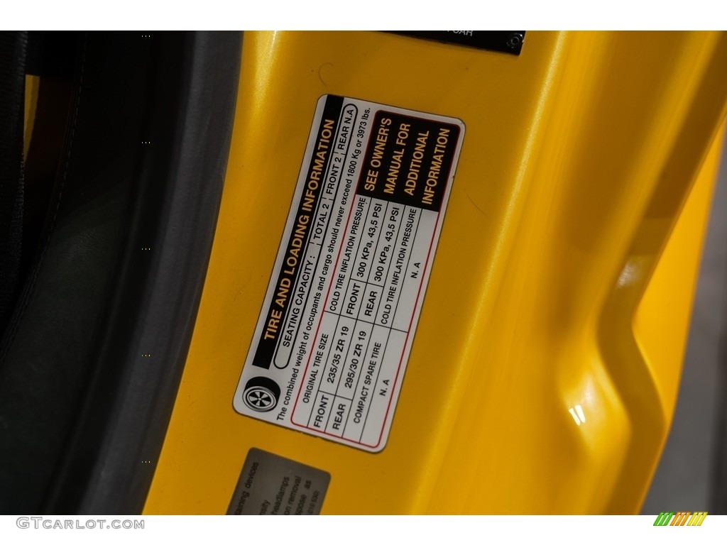 2005 Lamborghini Gallardo MOMO Edition Coupe Info Tag Photo #144082004