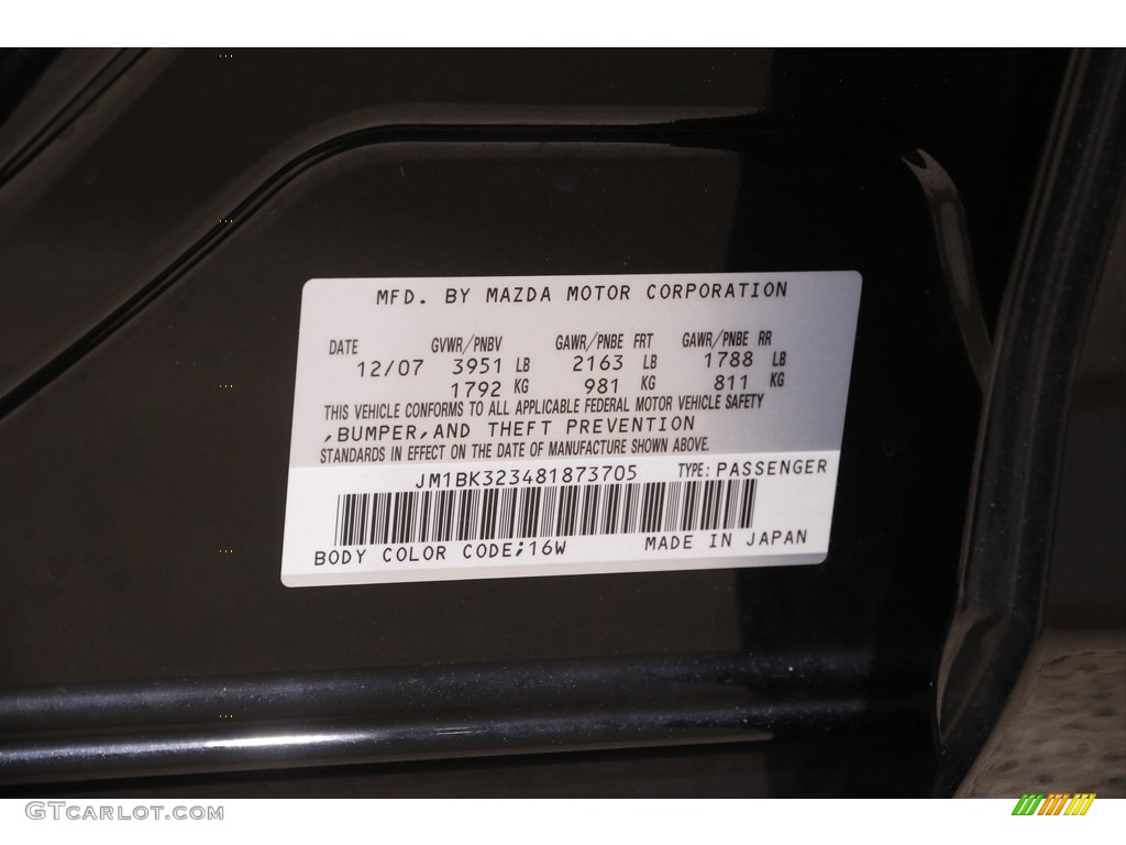 2008 MAZDA3 s Sport Sedan - Black Mica / Gray photo #18