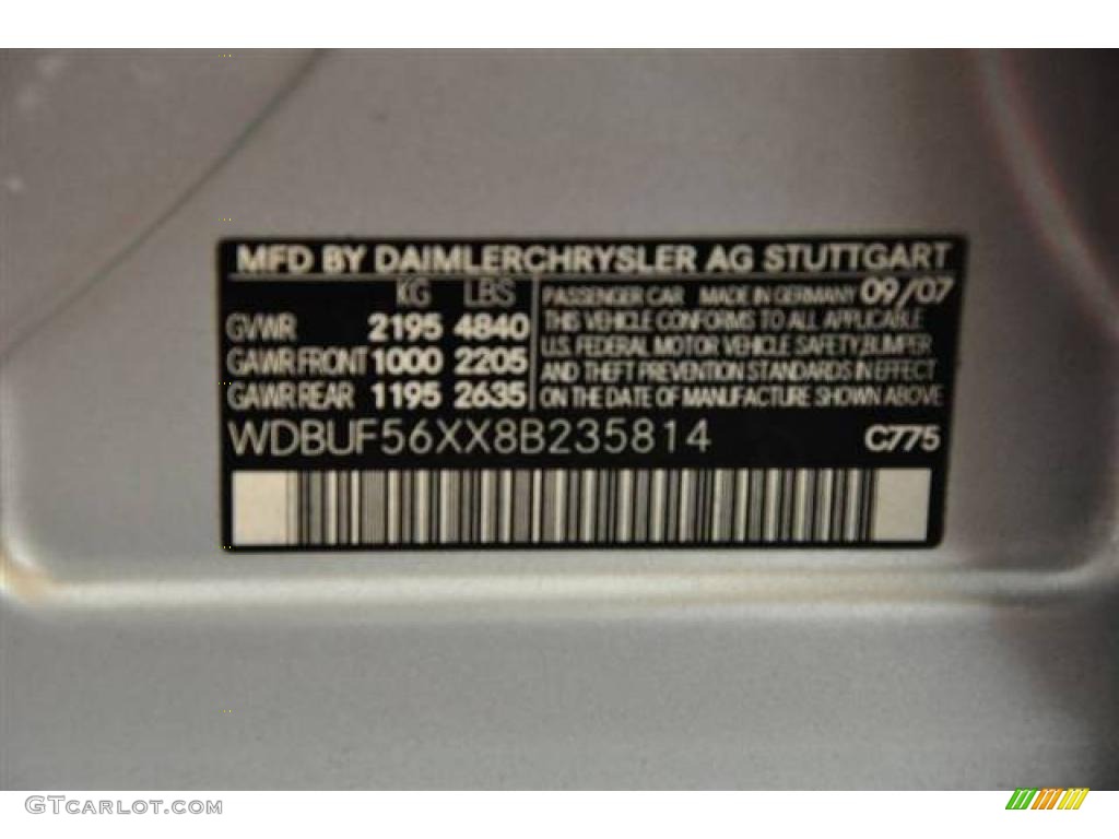 2008 E Color Code 775 for Iridium Silver Metallic Photo #14408308