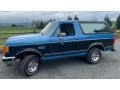 1989 Bright Regatta Blue Metallic Ford Bronco XLT 4x4  photo #2