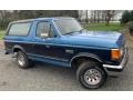 1989 Bright Regatta Blue Metallic Ford Bronco XLT 4x4  photo #3