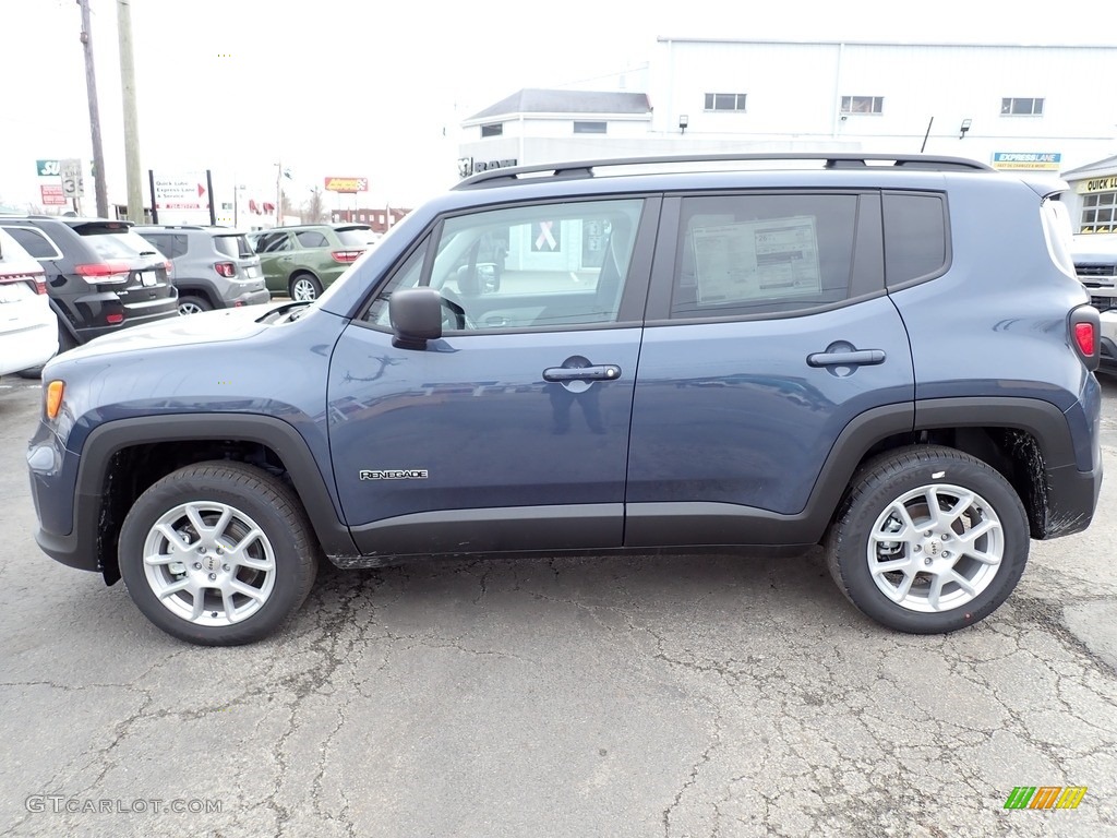 2022 Renegade Sport 4x4 - Slate Blue Pearl / Black/Ski Gray photo #2