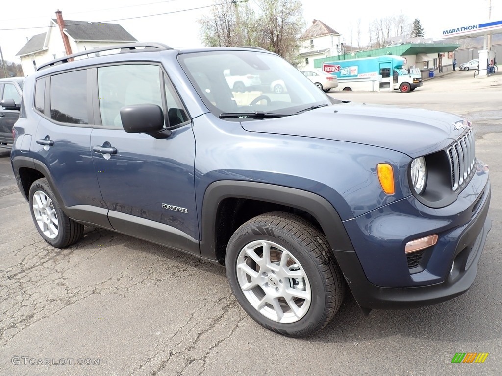 2022 Renegade Sport 4x4 - Slate Blue Pearl / Black/Ski Gray photo #8