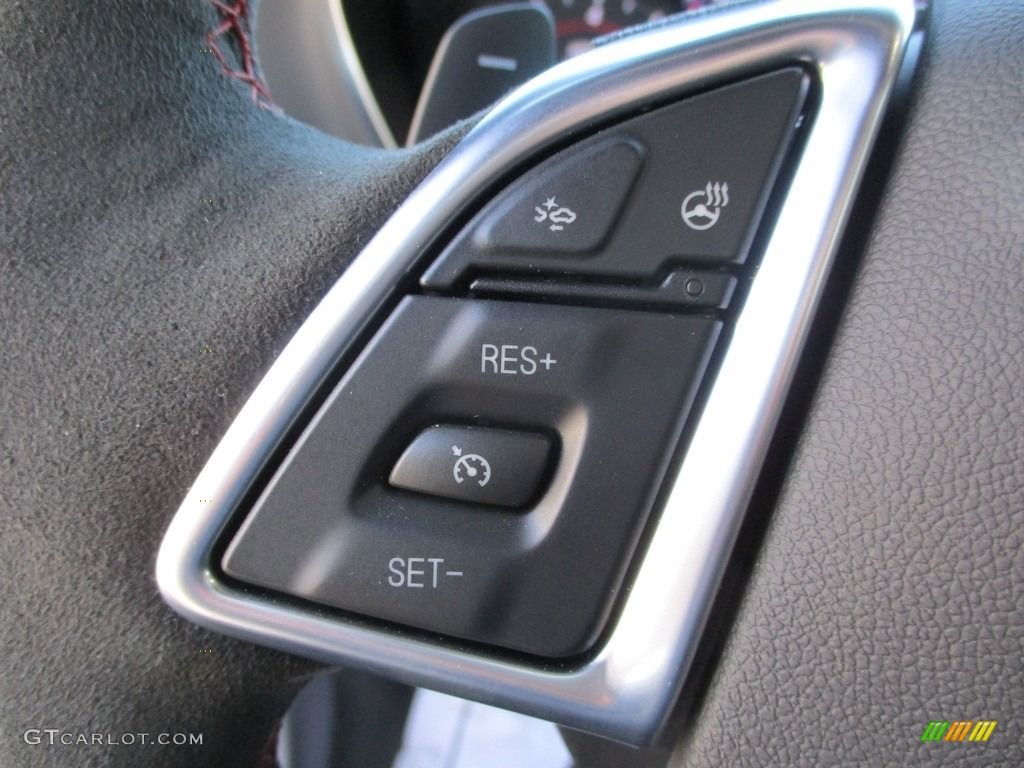 2022 Chevrolet Camaro ZL1 Coupe Jet Black/Red Accents Steering Wheel Photo #144086723