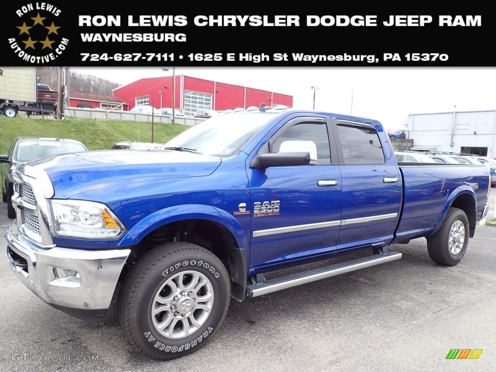 2016 2500 Laramie Crew Cab 4x4 - Blue Streak Pearl / Black photo #1