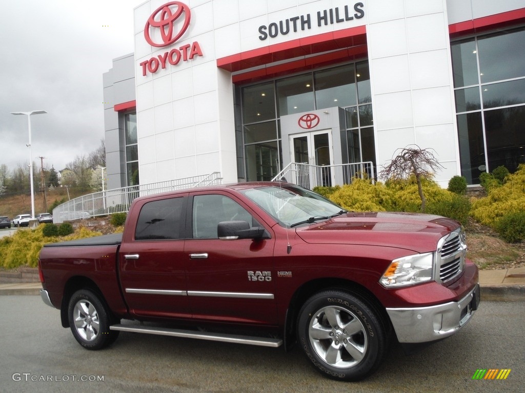 2018 1500 Big Horn Crew Cab 4x4 - Delmonico Red Pearl / Black/Diesel Gray photo #2
