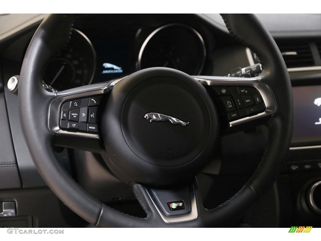 2019 Jaguar E-PACE SE Ebony Steering Wheel Photo #144087764