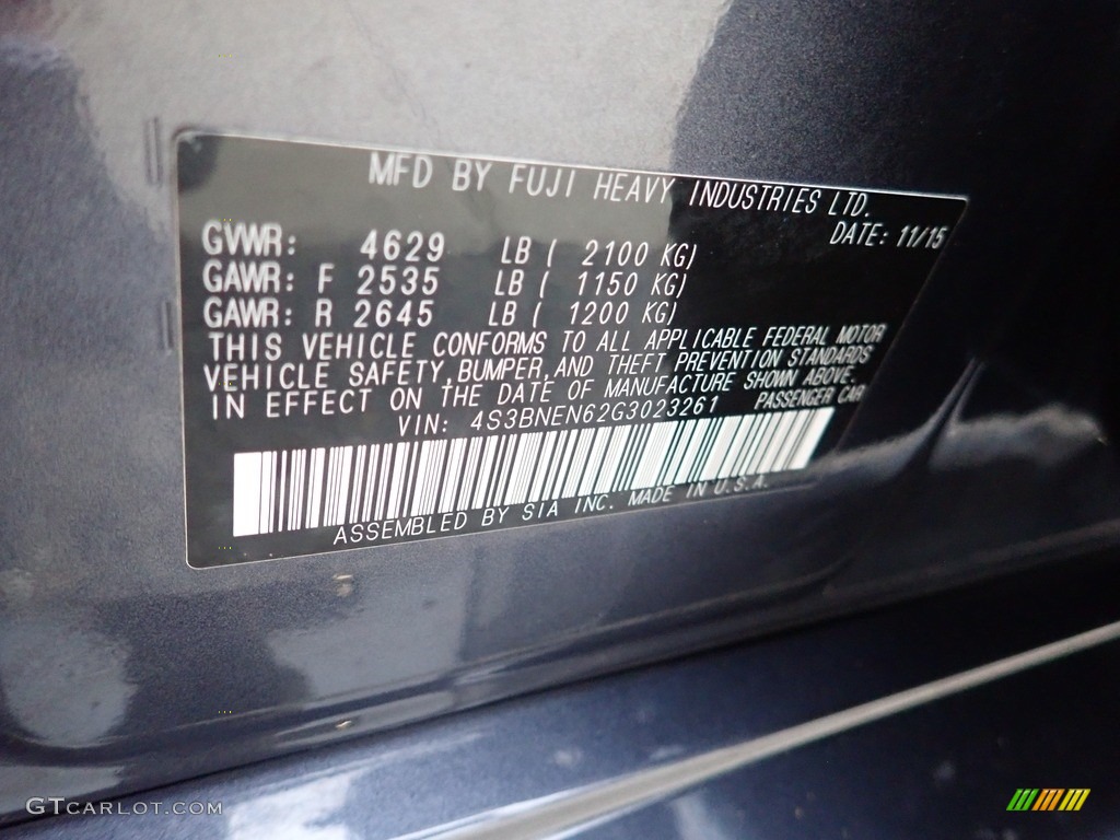 2016 Legacy 3.6R Limited - Carbide Gray Metallic / Slate Black photo #28