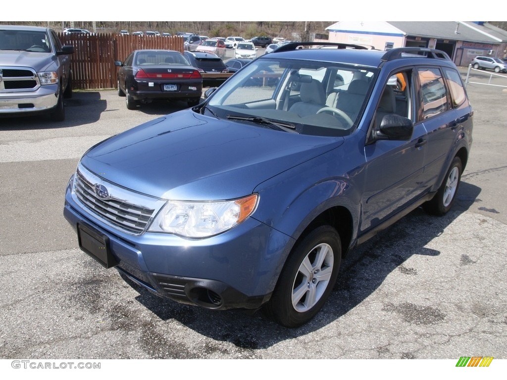 2010 Forester 2.5 X Premium - Newport Blue Pearl / Platinum photo #1