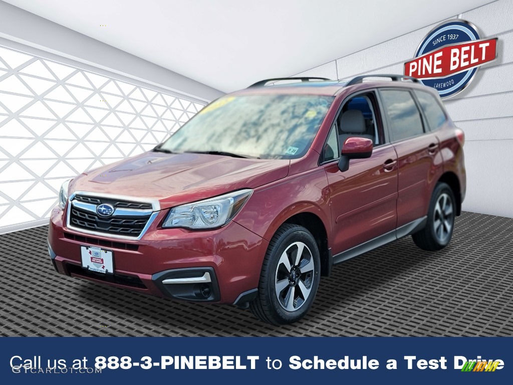 2018 Forester 2.5i Premium - Venetian Red Pearl / Platinum photo #1