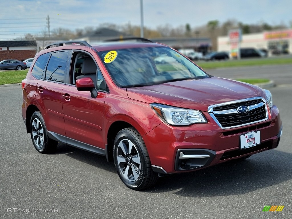 2018 Forester 2.5i Premium - Venetian Red Pearl / Platinum photo #13