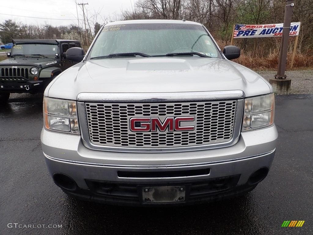 2010 Sierra 1500 SLE Extended Cab 4x4 - Pure Silver Metallic / Dark Titanium/Light Titanium photo #8