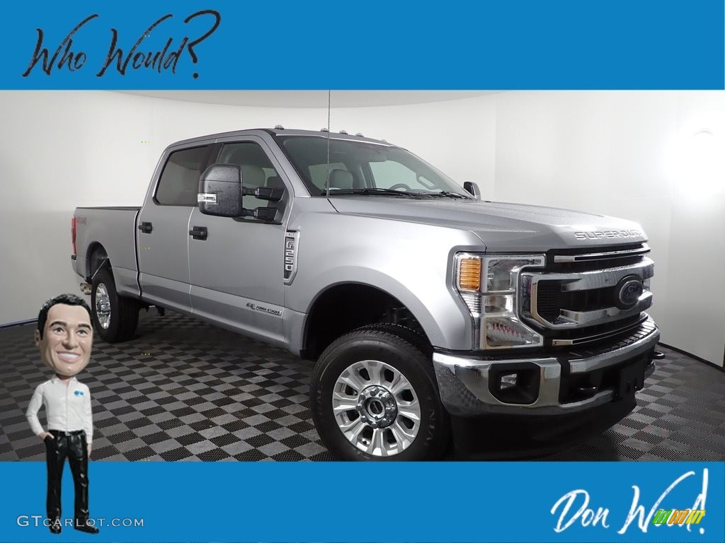 2022 F250 Super Duty XLT Crew Cab 4x4 - Iconic Silver / Medium Earth Gray photo #1