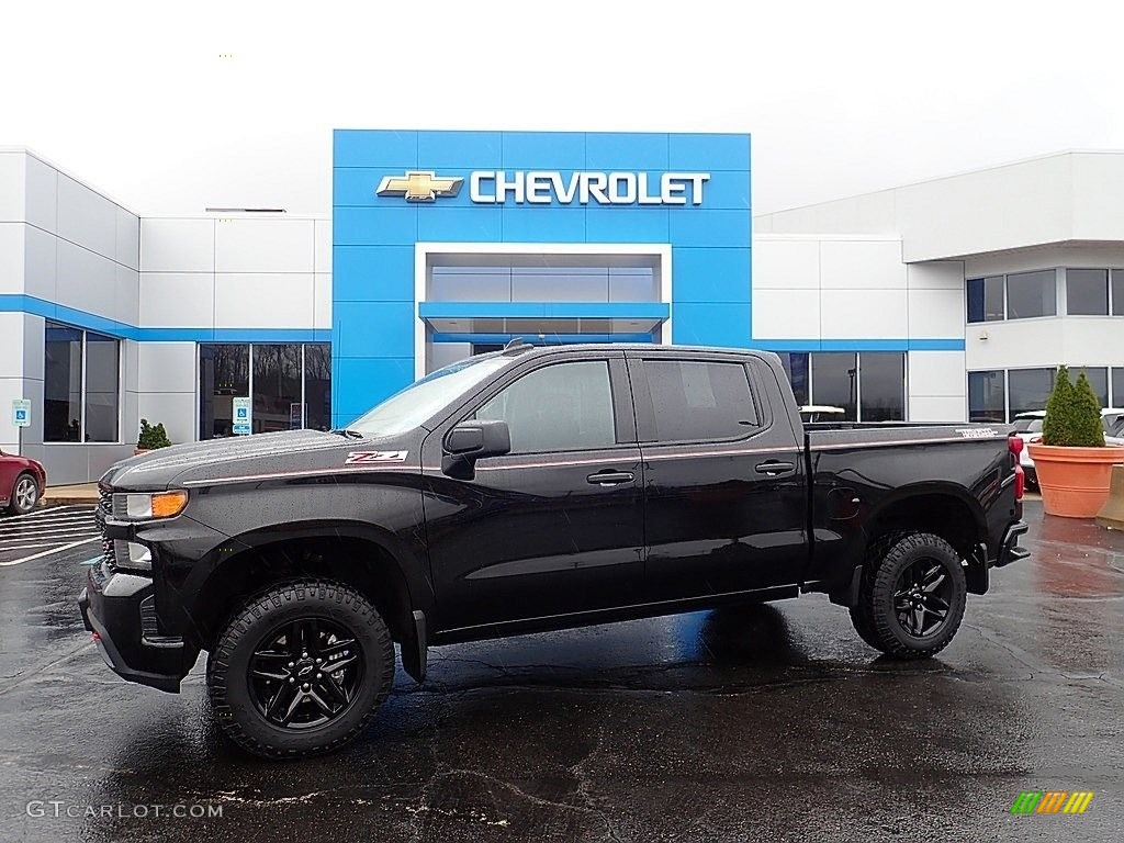 2021 Silverado 1500 Custom Crew Cab 4x4 - Black / Jet Black photo #1