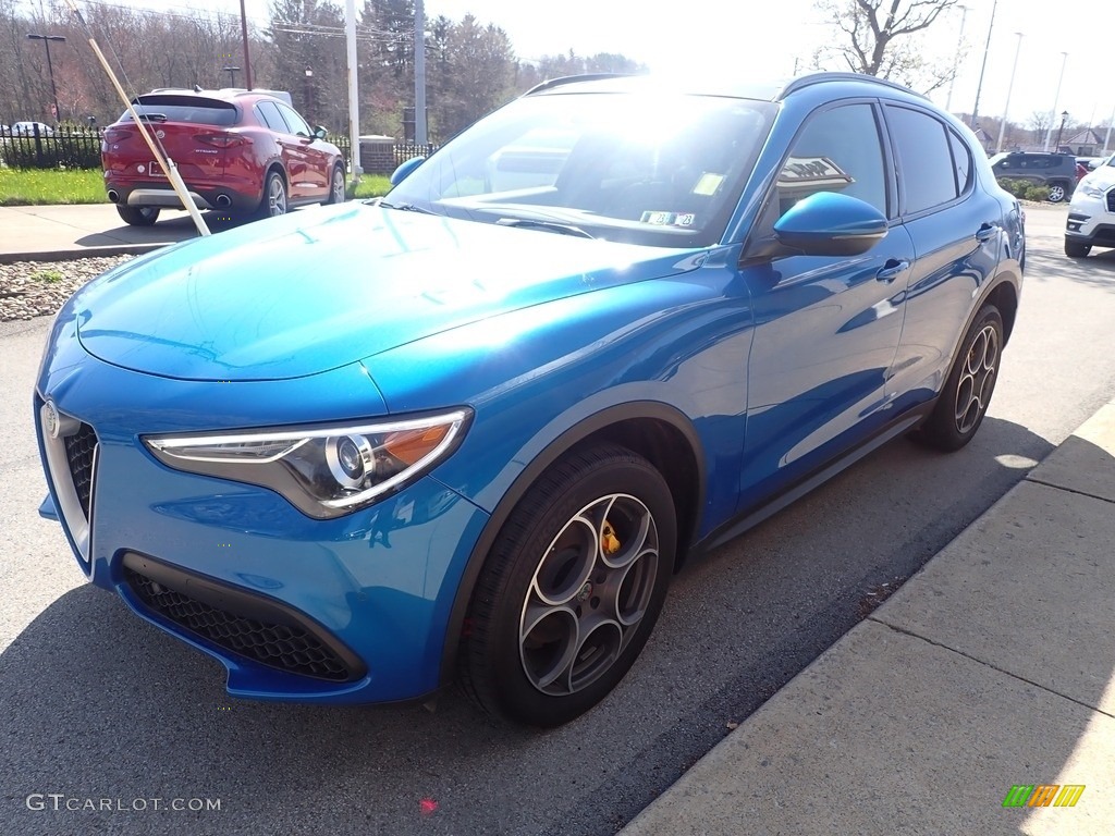 2019 Stelvio Sport AWD - Misano Blue Metallic / Black photo #4