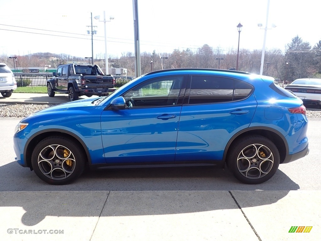 2019 Stelvio Sport AWD - Misano Blue Metallic / Black photo #5