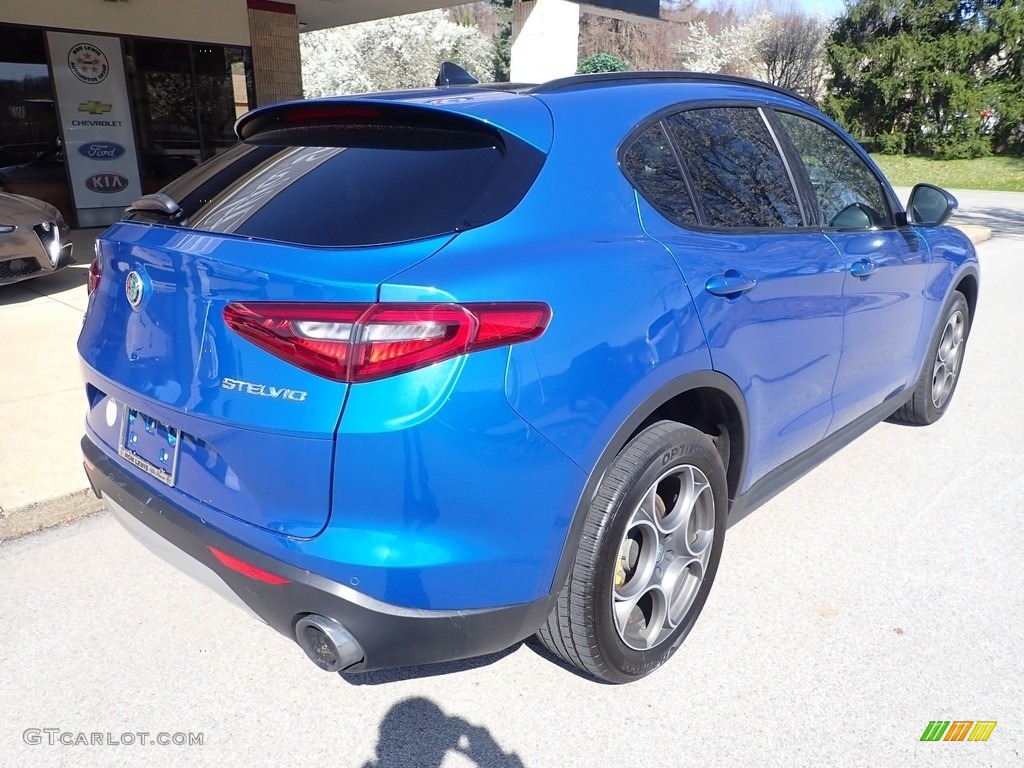 2019 Stelvio Sport AWD - Misano Blue Metallic / Black photo #8