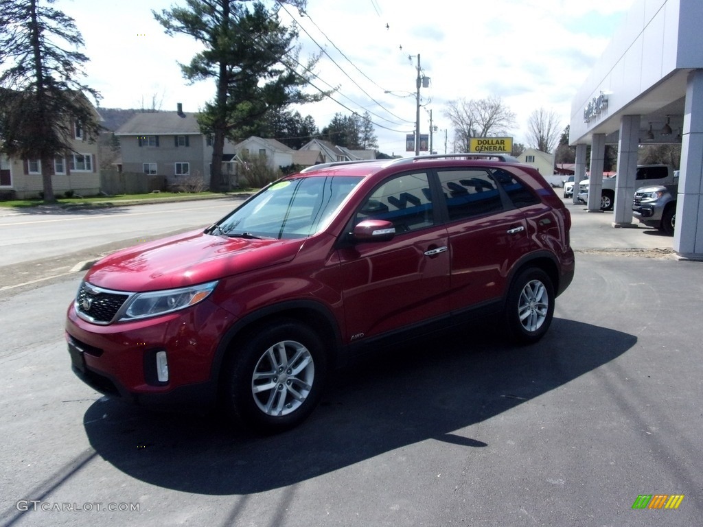 2014 Sorento LX AWD - Remington Red / Black photo #7