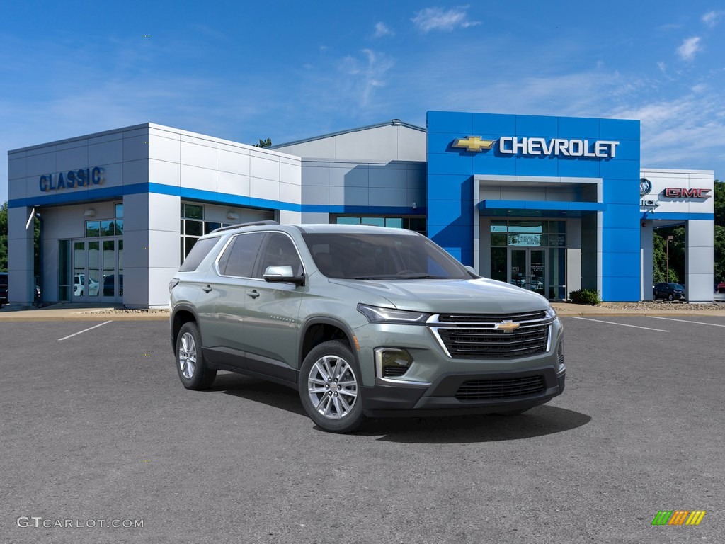 2022 Silver Sage Metallic Chevrolet Traverse LT AWD 144093823 Photo 3