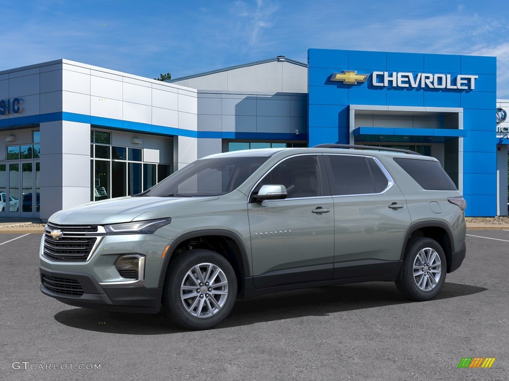 2022 Silver Sage Metallic Chevrolet Traverse LT AWD 144093823 Photo 2