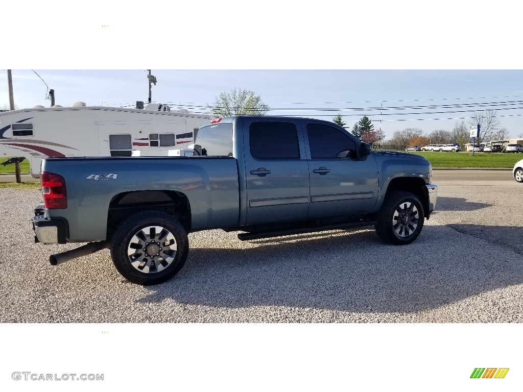 2013 Silverado 2500HD LTZ Crew Cab 4x4 - Blue Granite Metallic / Ebony photo #4