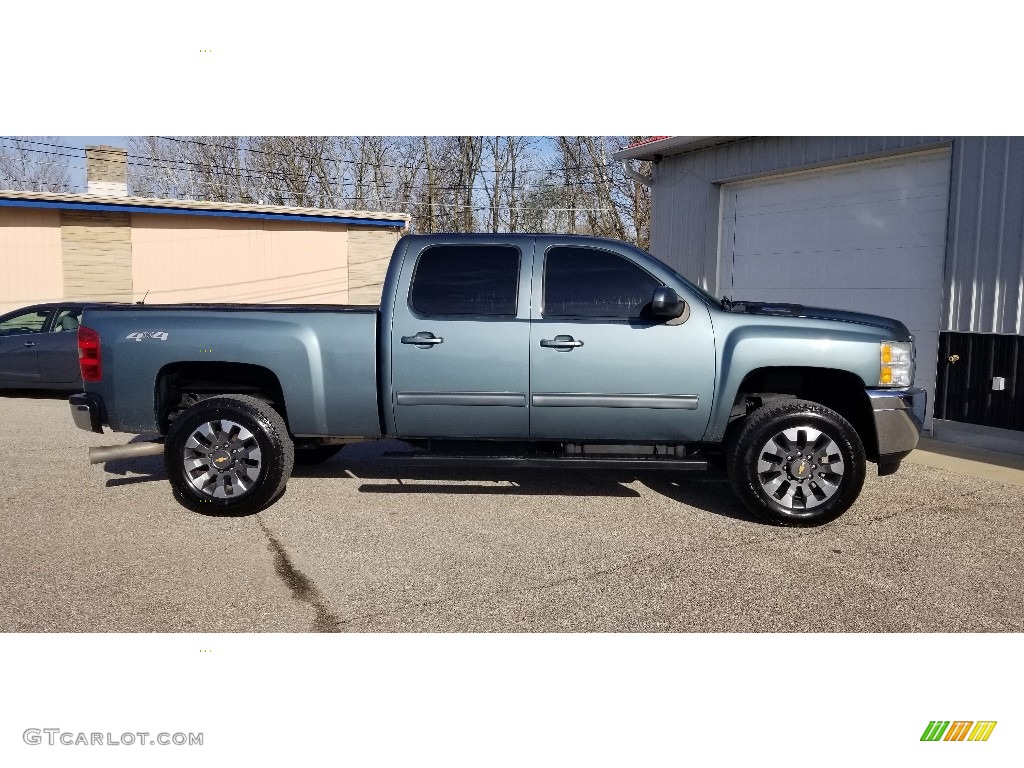 2013 Silverado 2500HD LTZ Crew Cab 4x4 - Blue Granite Metallic / Ebony photo #10