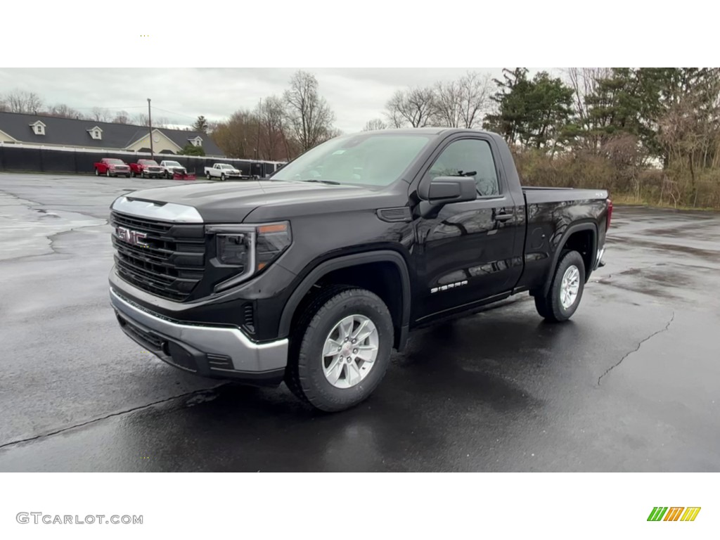 Onyx Black 2022 GMC Sierra 1500 Pro Regular Cab 4WD Exterior Photo #144100313